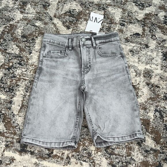 ZARA Kids | Gray | STRAIGHT FIT DENIM SHORTS - Picture 2 of 4